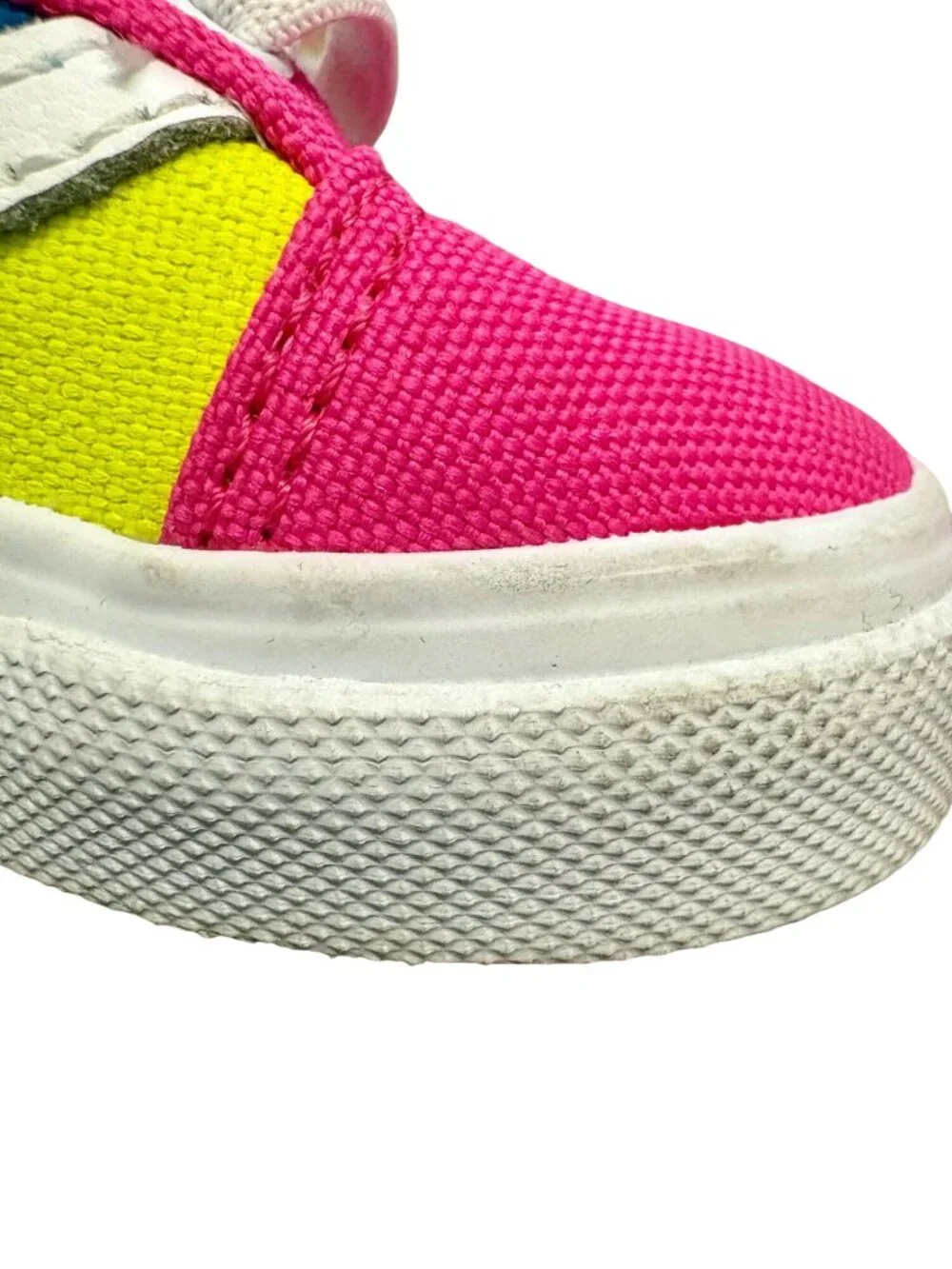 Vans Old Skool Elastic Toddler ColorBlock SlipOn Neon Multicolor Shoes Sz 5.0T - Picture 11 of 14